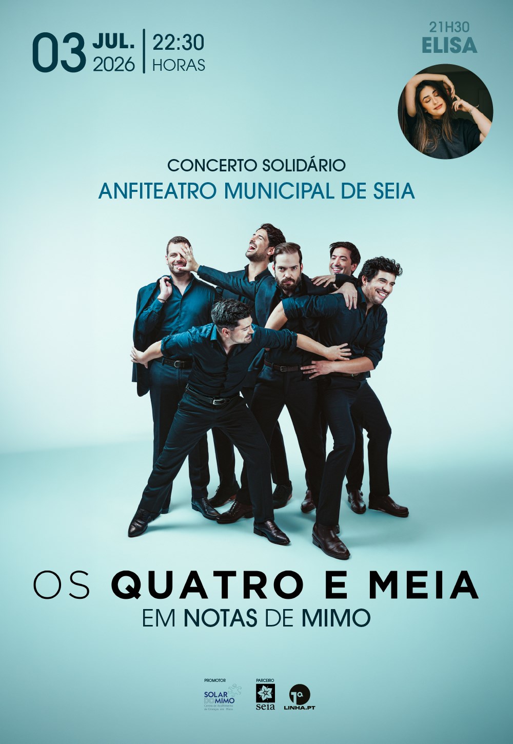 Os Quatro e Meia protagonizam concerto solidário em apoio ao Solar do Mimo